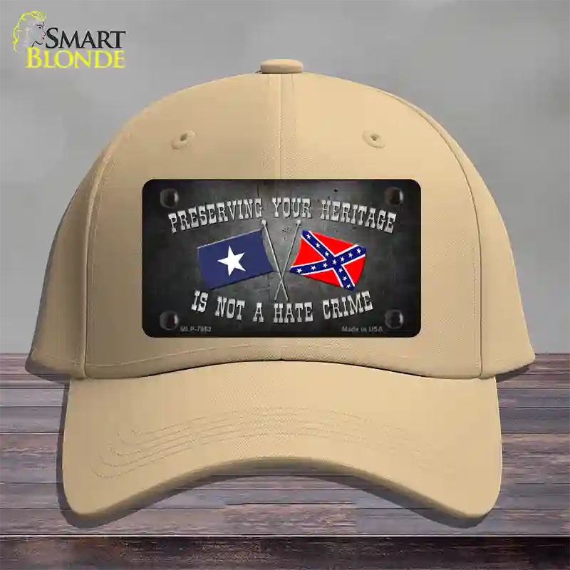 Preserving Heritage Not A Crime Novelty License Plate Hat Cotton / Khaki