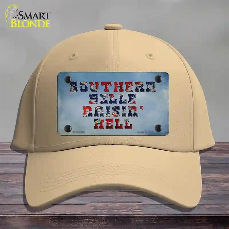 Southern Bell Raisin Hell Novelty License Plate Hat Cotton / Khaki