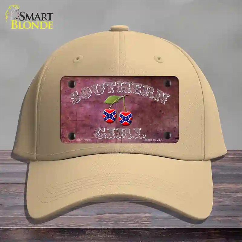 Southern Girl Novelty License Plate Hat Cotton / Khaki