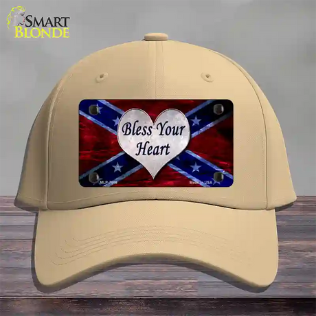 Bless Your Heart Novelty License Plate Hat Cotton / Khaki