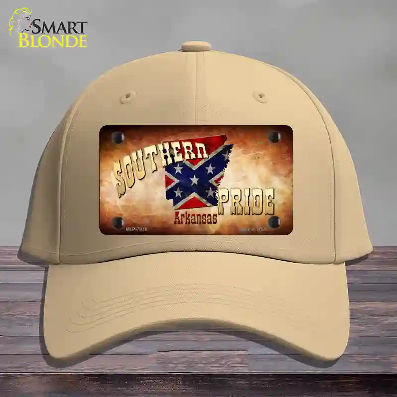 Southern Pride Arkansas Novelty License Plate Hat Cotton / Khaki