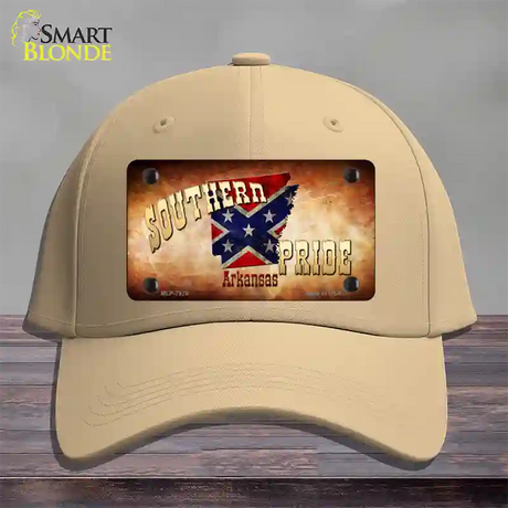 Southern Pride Arkansas Novelty License Plate Hat Cotton / Khaki