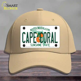 Cape Coral Florida Novelty License Plate Hat Cotton / Khaki