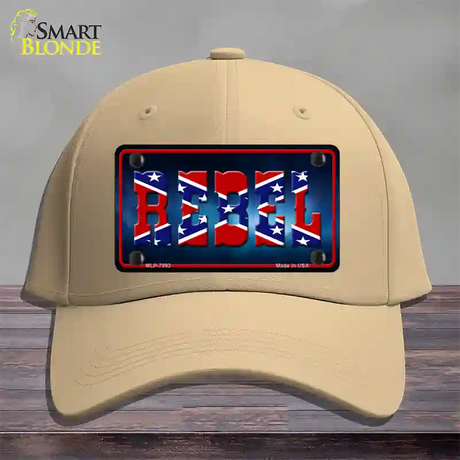 Rebel Novelty License Plate Hat Cotton / Khaki