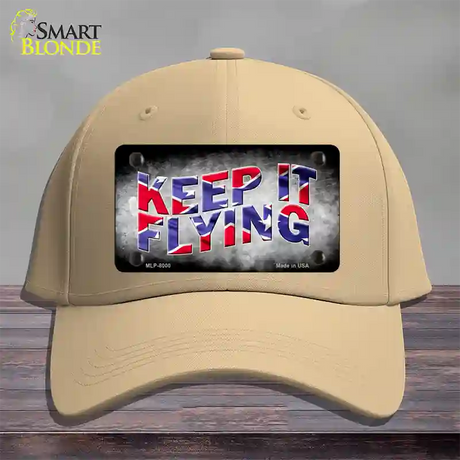 Keep It Flying Novelty License Plate Hat Cotton / Khaki