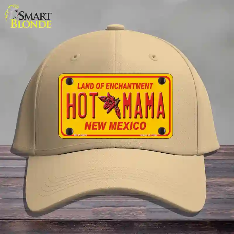 New Mexico Hot Mama Novelty License Plate Hat Cotton / Khaki