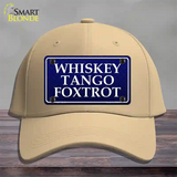 Whiskey Tango Foxtrot Novelty License Plate Hat Cotton / Khaki