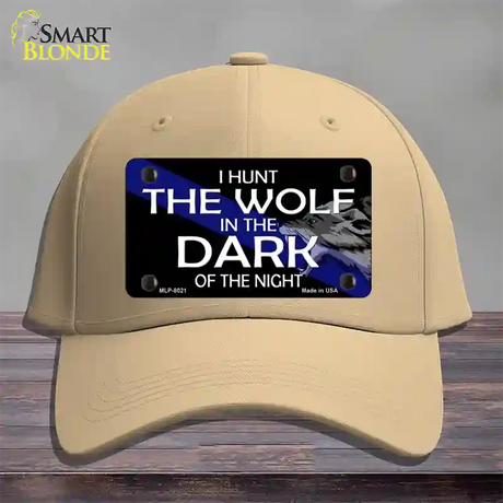 Hunt The Wolf Novelty License Plate Hat Cotton / Khaki