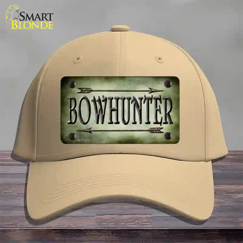 Bowhunter Novelty License Plate Hat Cotton / Khaki