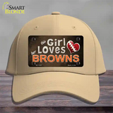 This Girl Loves Her Browns Novelty License Plate Hat Cotton / Khaki