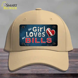 This Girl Loves Her Bills Novelty License Plate Hat Cotton / Khaki