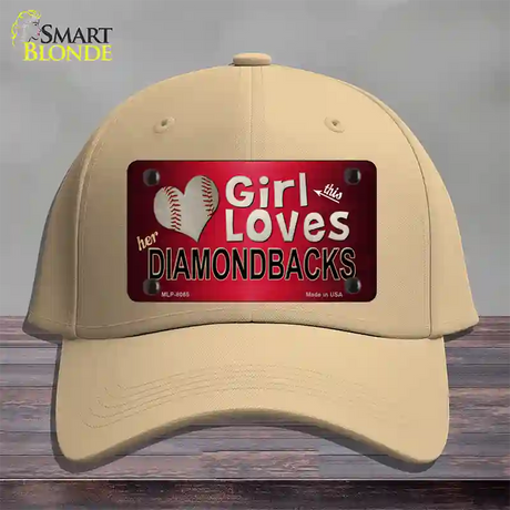 This Girl Loves Her Diamondbacks Novelty License Plate Hat Cotton / Khaki