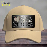 This Girl Loves Her White Sox Novelty License Plate Hat Cotton / Khaki