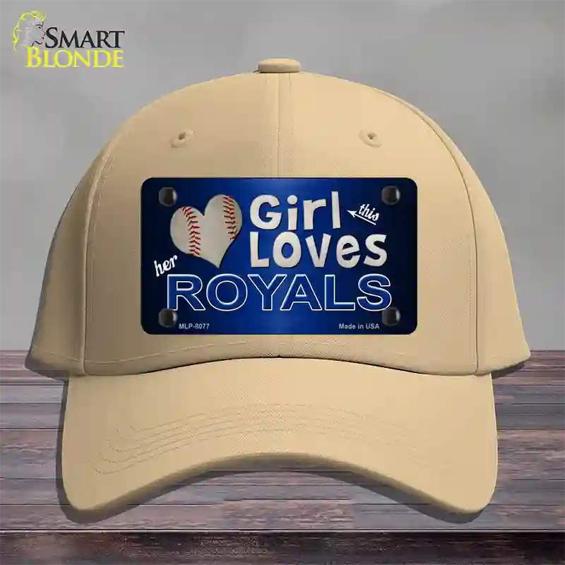 This Girl Loves Her Royals Novelty License Plate Hat Cotton / Khaki