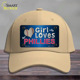 This Girl Loves Her Phillies Novelty License Plate Hat Cotton / Khaki