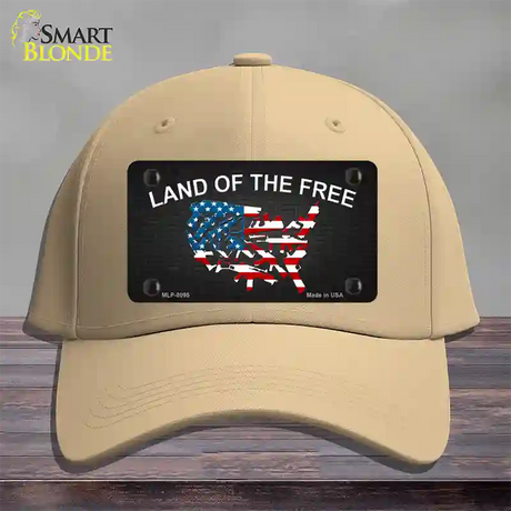 Land Of The Free Novelty License Plate Hat Cotton / Khaki