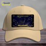 Delaware Rusty Blank Novelty License Plate Hat Cotton / Khaki