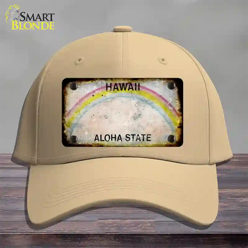 Hawaii Rusty Blank Novelty License Plate Hat Cotton / Khaki