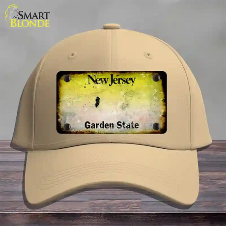 New Jersey Rusty Blank Novelty License Plate Hat Cotton / Khaki