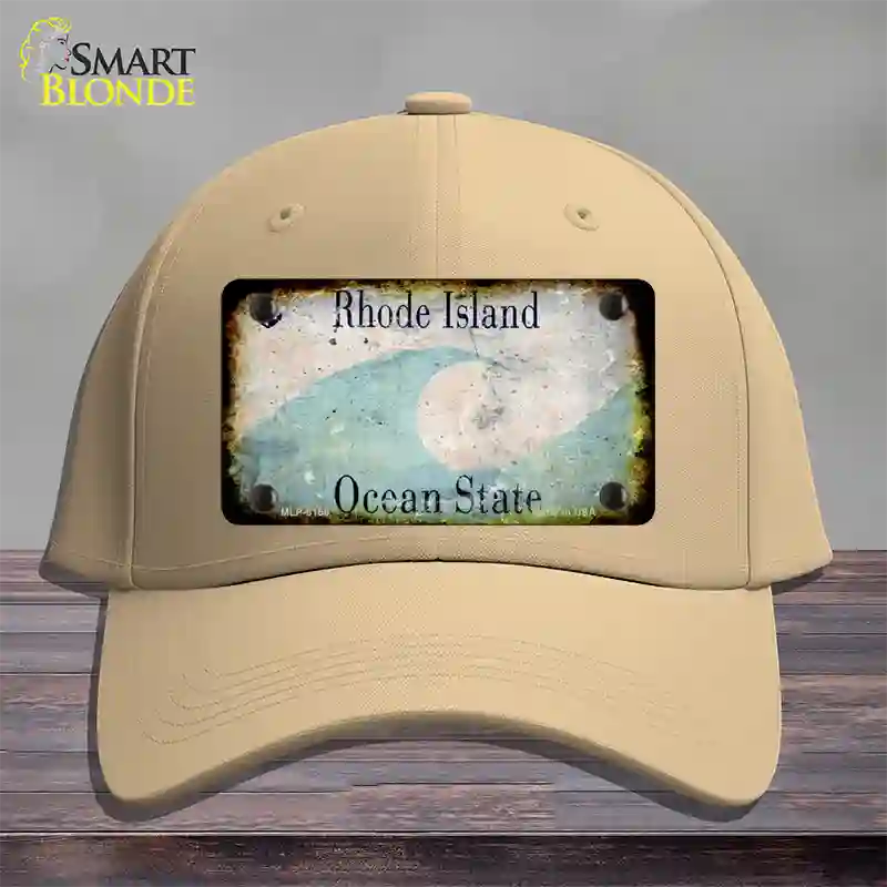 Rhode Island Rusty Blank Novelty License Plate Hat Cotton / Khaki