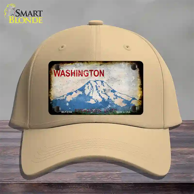 Washington Rusty Blank Novelty License Plate Hat Cotton / Khaki