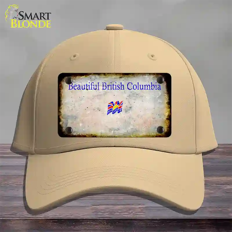 British Columbia Rusty Blank Novelty License Plate Hat Cotton / Khaki