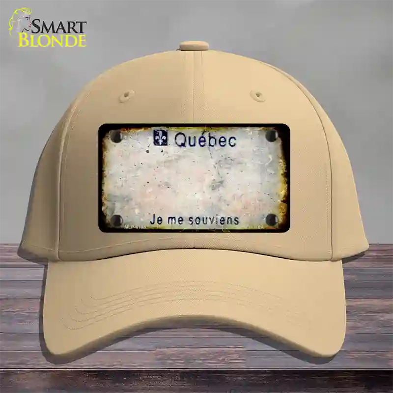 Quebec Rusty Blank Novelty License Plate Hat Cotton / Khaki