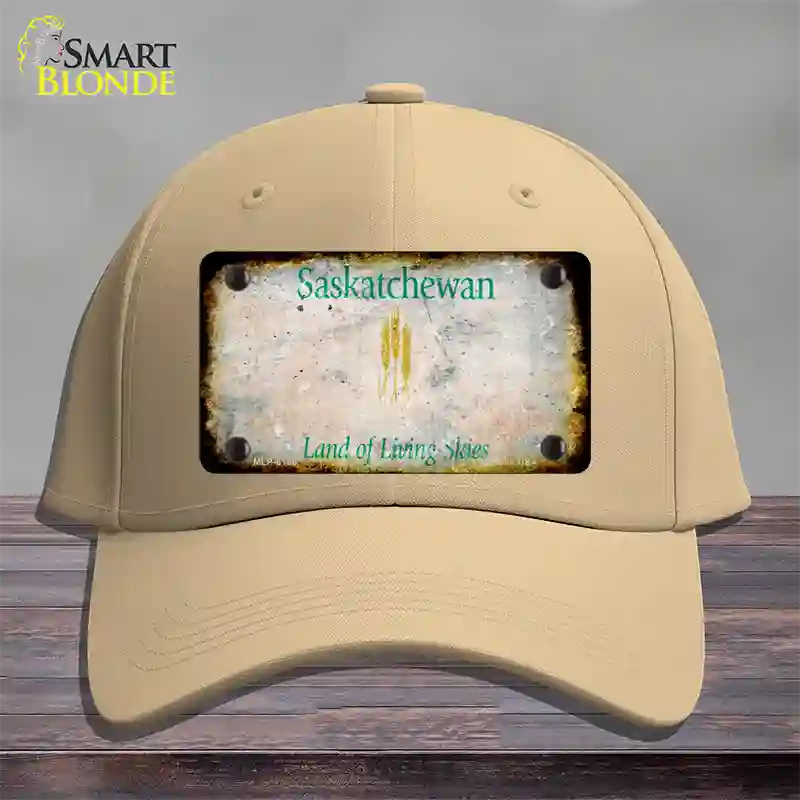 Saskatchewan Rusty Blank Novelty License Plate Hat Cotton / Khaki