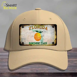 Florida Orange Rusty Blank Novelty License Plate Hat Cotton / Khaki