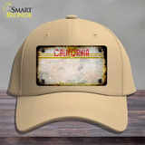 California Golden State Plate Rusty Blank Novelty License Plate Hat Cotton / Khaki