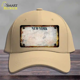 New York White Rusty Blank Novelty License Plate Hat Cotton / Khaki