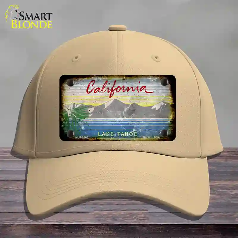 California Lake Tahoe Rusty Blank Novelty License Plate Hat Cotton / Khaki