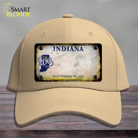 Indiana Rusty Blank Novelty License Plate Hat Cotton / Khaki