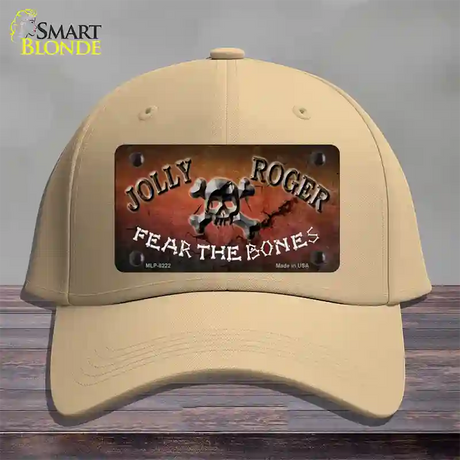 Fear The Bones Novelty License Plate Hat Cotton / Khaki