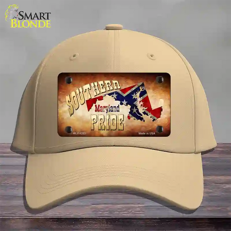 Southern Pride Maryland Novelty License Plate Hat Cotton / Khaki