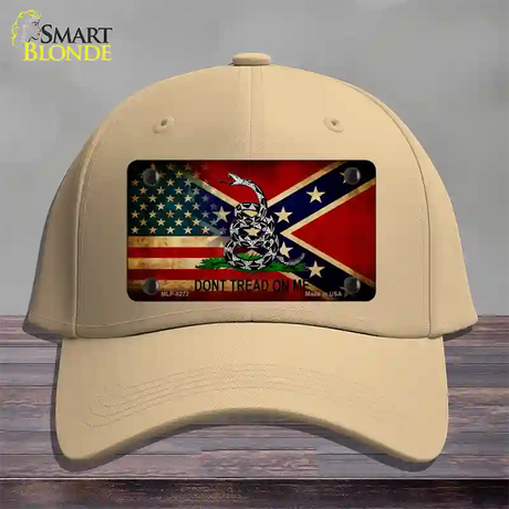 American Confederate Dont Tread Novelty License Plate Hat Cotton / Khaki