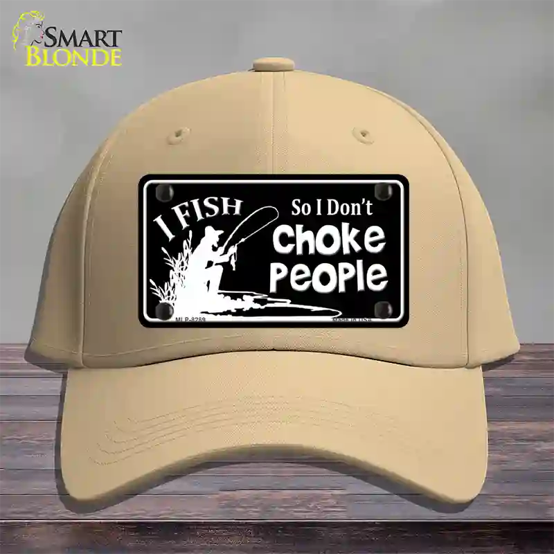 Dont Choke People Novelty License Plate Hat Cotton / Khaki