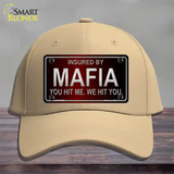 Insured By Mafia Novelty License Plate Hat Cotton / Khaki