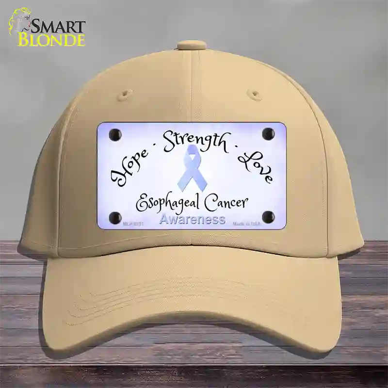 Esophageal Cancer Ribbon Novelty License Plate Hat Cotton / Khaki