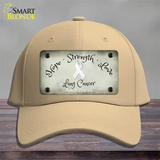 Lung Cancer Ribbon Novelty License Plate Hat Cotton / Khaki