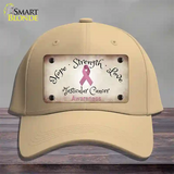 Testicular Cancer Ribbon Novelty License Plate Hat Cotton / Khaki