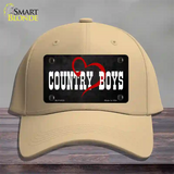 Country Boys Novelty License Plate Hat Cotton / Khaki