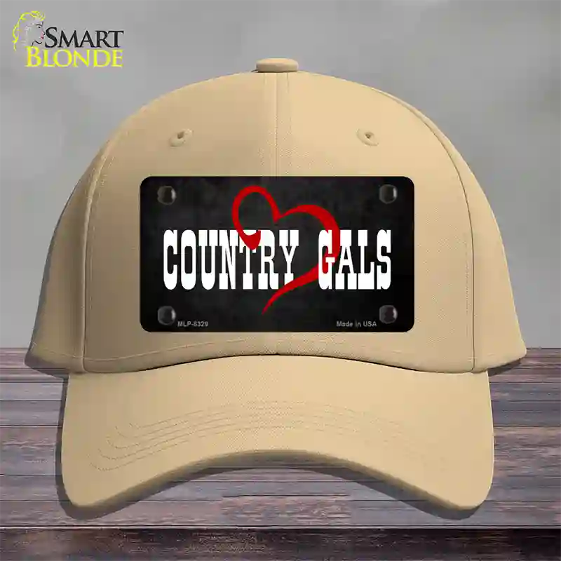 Country Gals Novelty License Plate Hat Cotton / Khaki