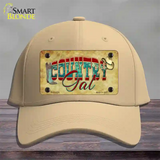 Country Gal Novelty License Plate Hat Cotton / Khaki