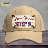 Home Grown Country Gal Novelty License Plate Hat Cotton / Khaki