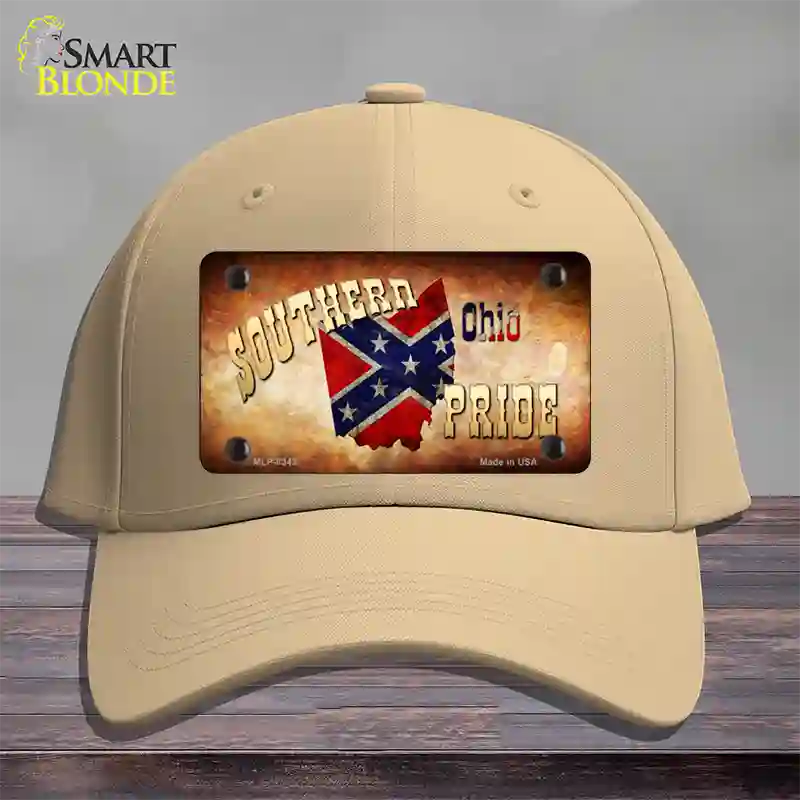 Southern Pride Ohio Novelty License Plate Hat Cotton / Khaki