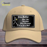 Buy Me Another Beer Novelty License Plate Hat Cotton / Khaki