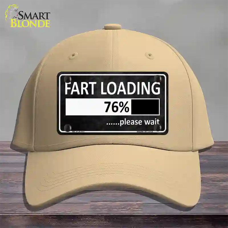 Fart Loading Novelty License Plate Hat Cotton / Khaki