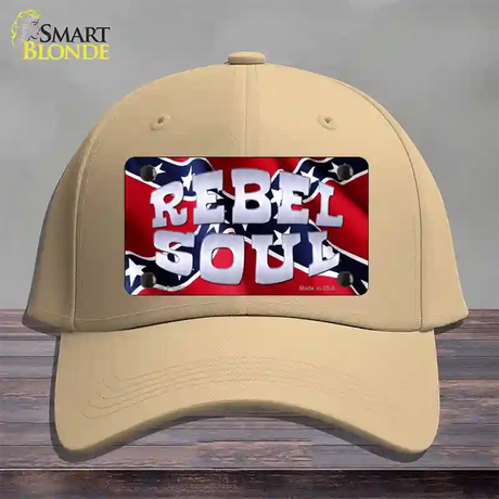 Rebel Soul Novelty License Plate Hat Cotton / Khaki