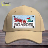 Snow Boarder Novelty License Plate Hat Cotton / Khaki